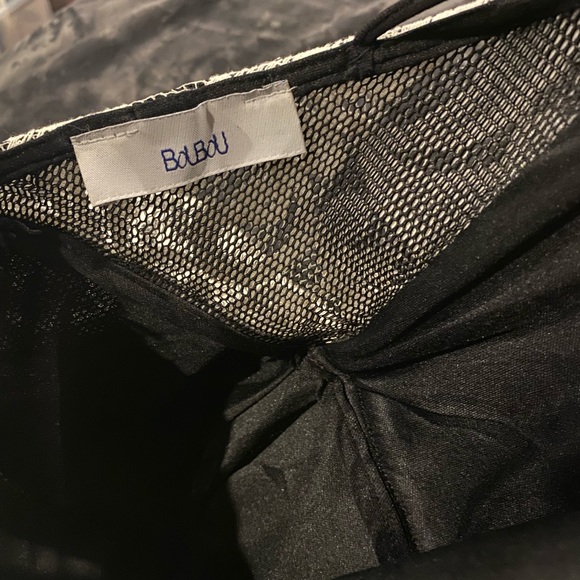 BEAUTIFUL BOUBOU  Party Dress EMBROIDERED FABRIC MIXING WHITE AND BLACK COLORS - Picture 11 of 11